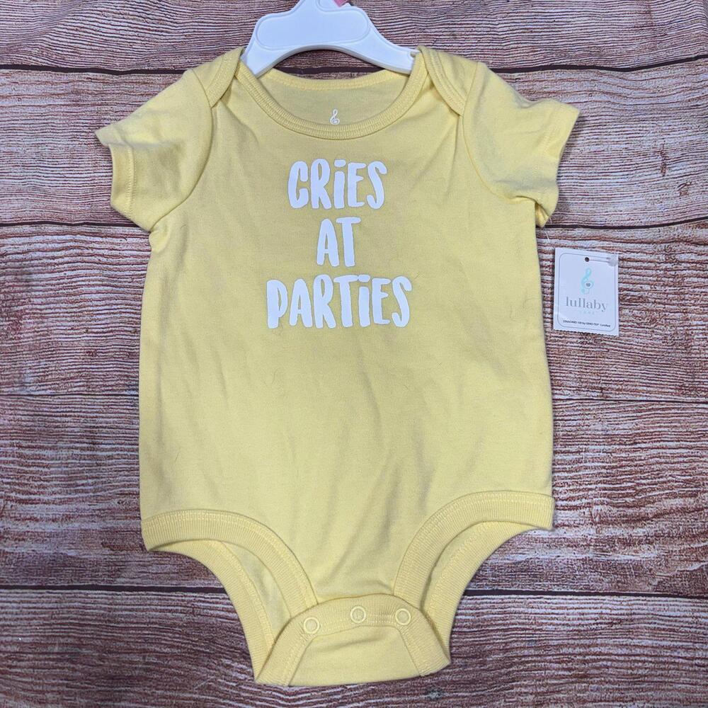 Lullaby Lane Baby 6-9 Month Bodysuit Cries at Parties NWT